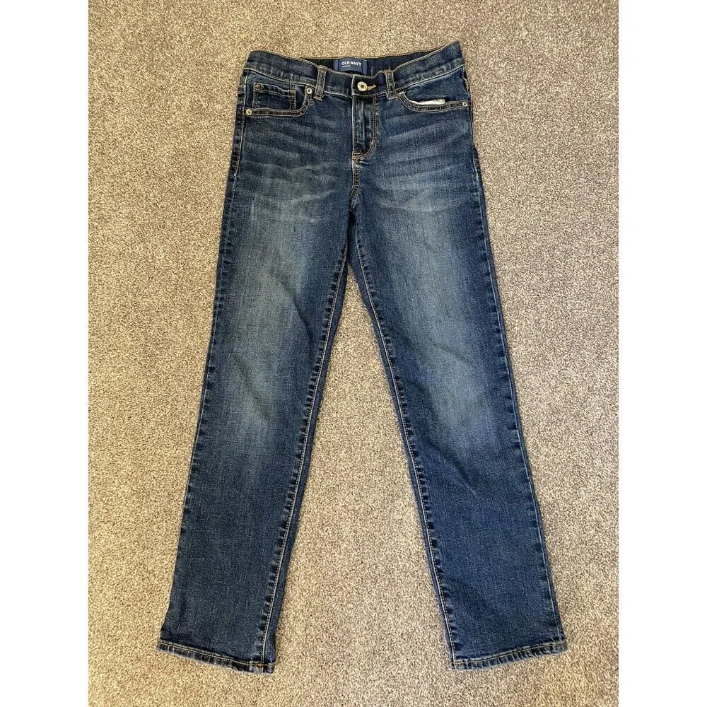 Old Navy Kids Karate Jeans Size 12 Regular Blue Stretch Expandable Waist EUC